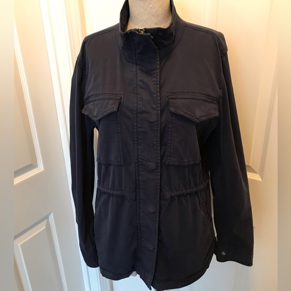 Style & Co Twill utility jacket in navy blue - Picture 2 of 12